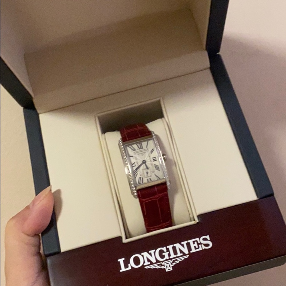 Longines dolce vita diamond leather watch 23mm